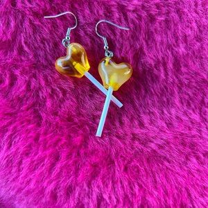 Heart-Shaped Lollipop Earrings